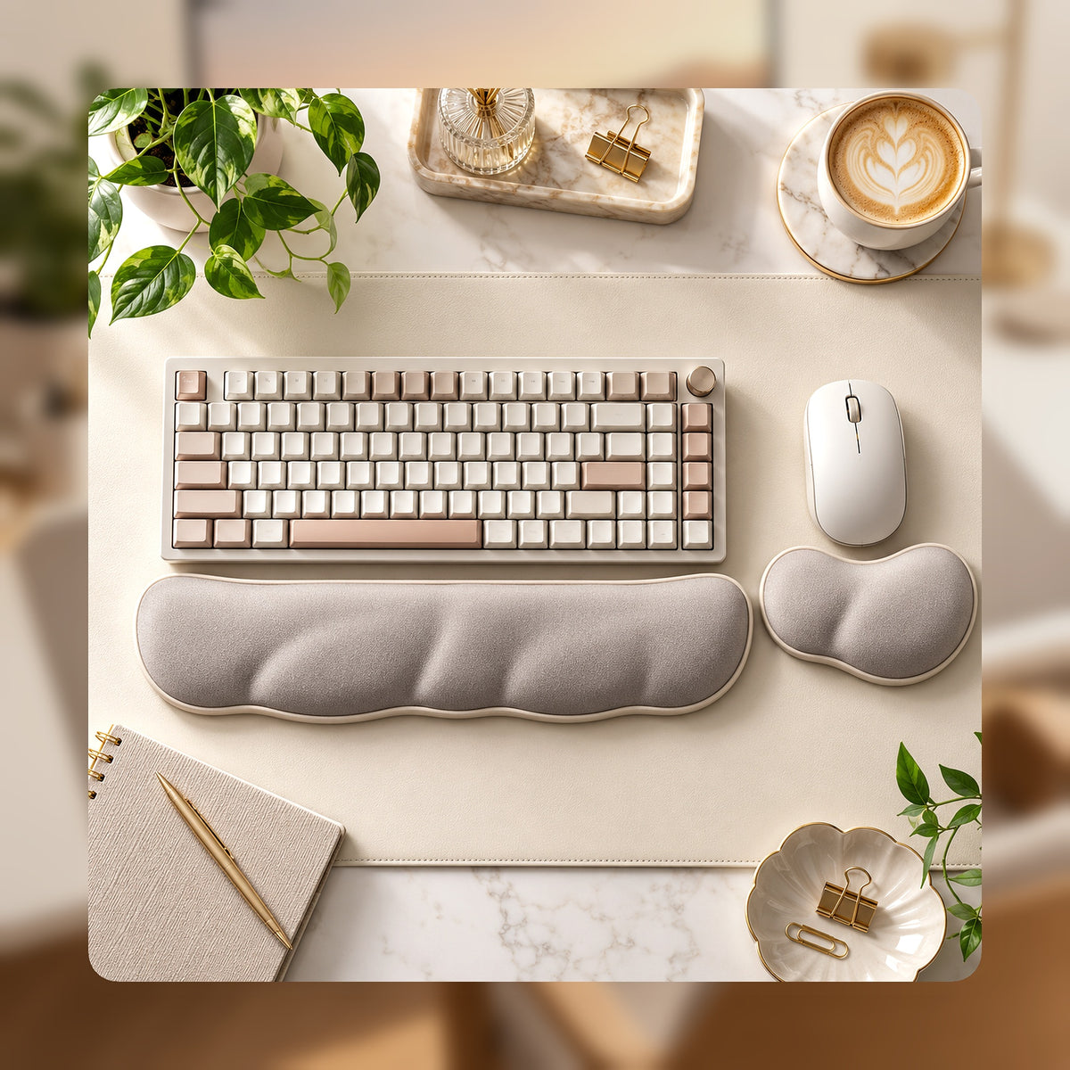 Glowverixa™ ErgoCloud Memory Foam Wrist Rest Set