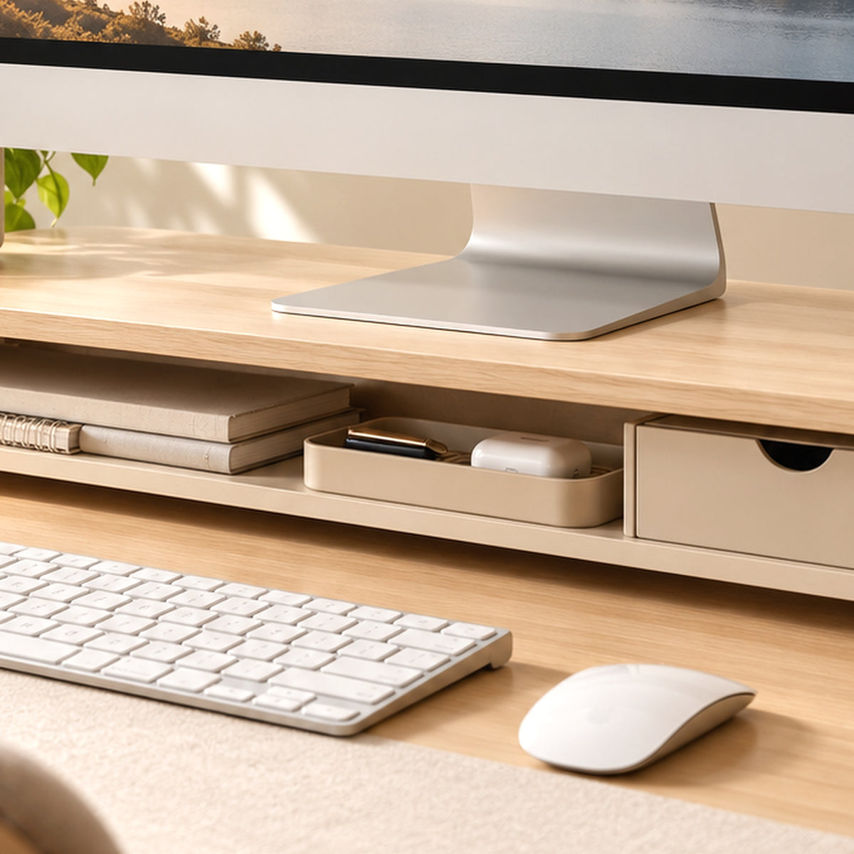 Glowverixa™ ScreenLift Monitor Riser with Storage